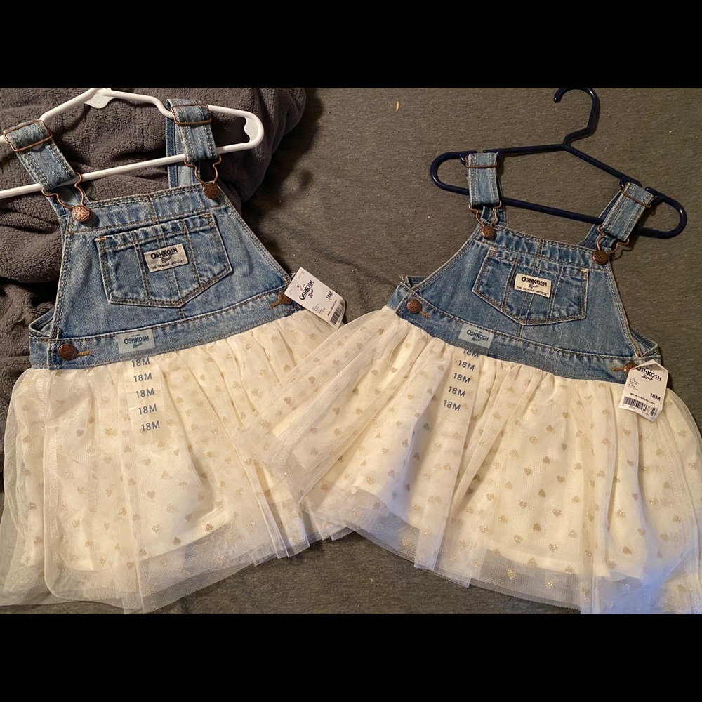 Twin Oshkosh overall dresses